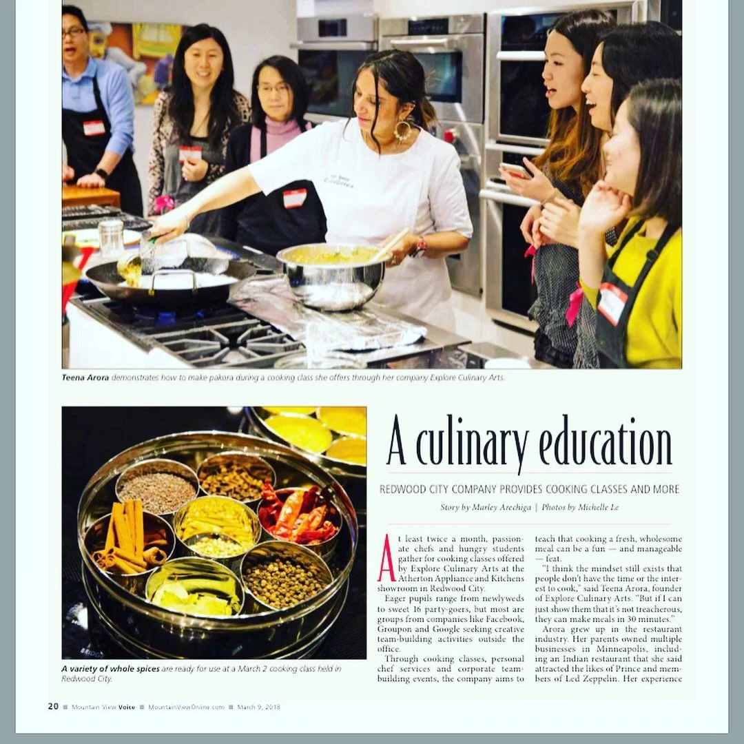 Mountain View Voice clipping, 'A culinary education,' March 9, 2018, page 20