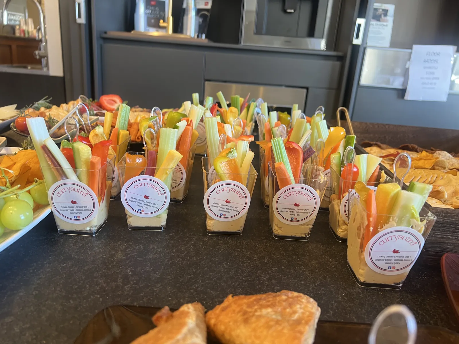 Snacks and hors d'oeuvres spread