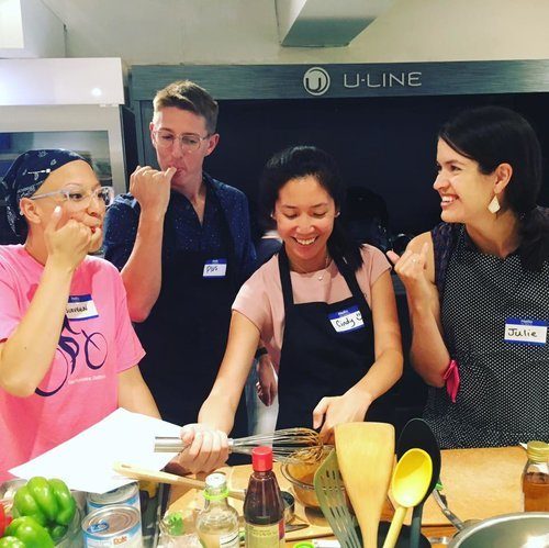 Corporate team-building cooking challenge