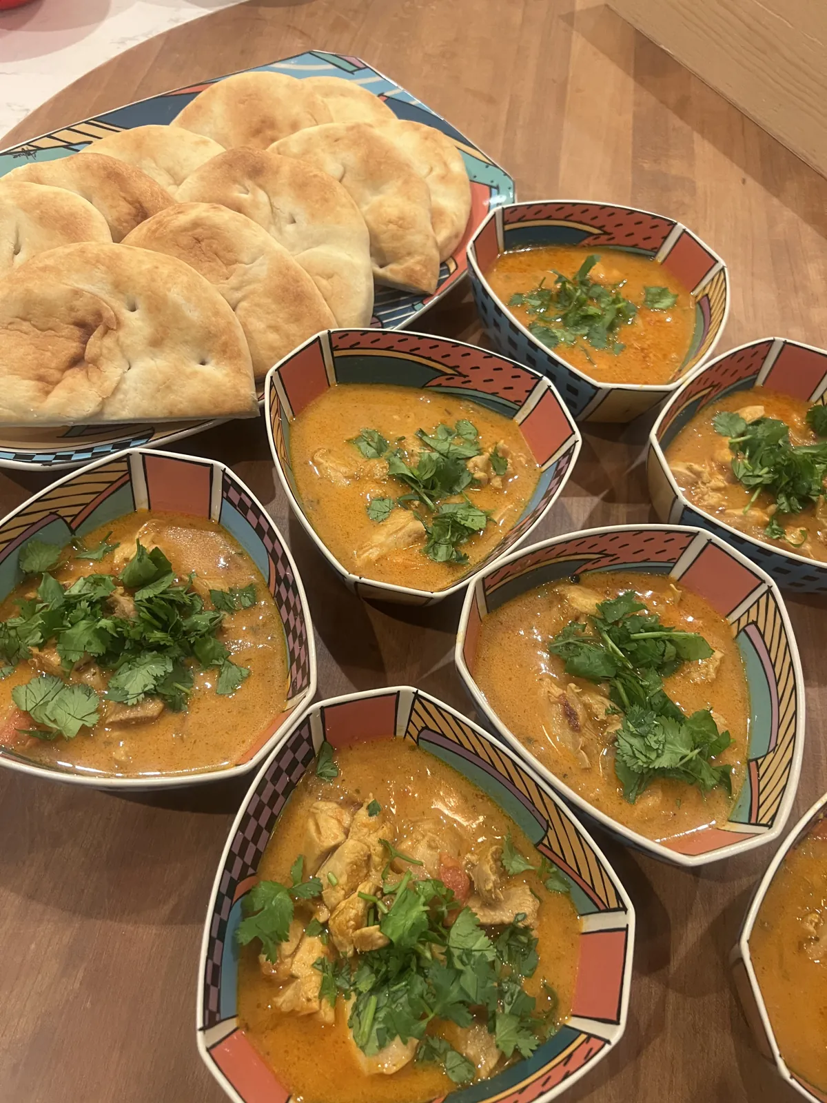 A full home-cooked dinner spread