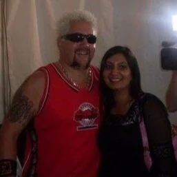 Chef Teena with Guy Fieri
