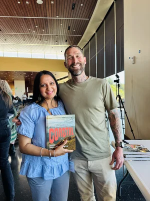 Chef Teena with Scott Clark, author of Coastal Cookbook