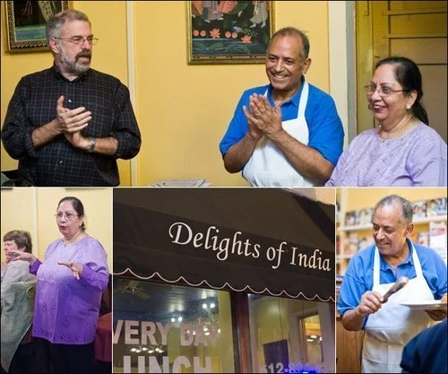Delights of India family restaurant with both parents