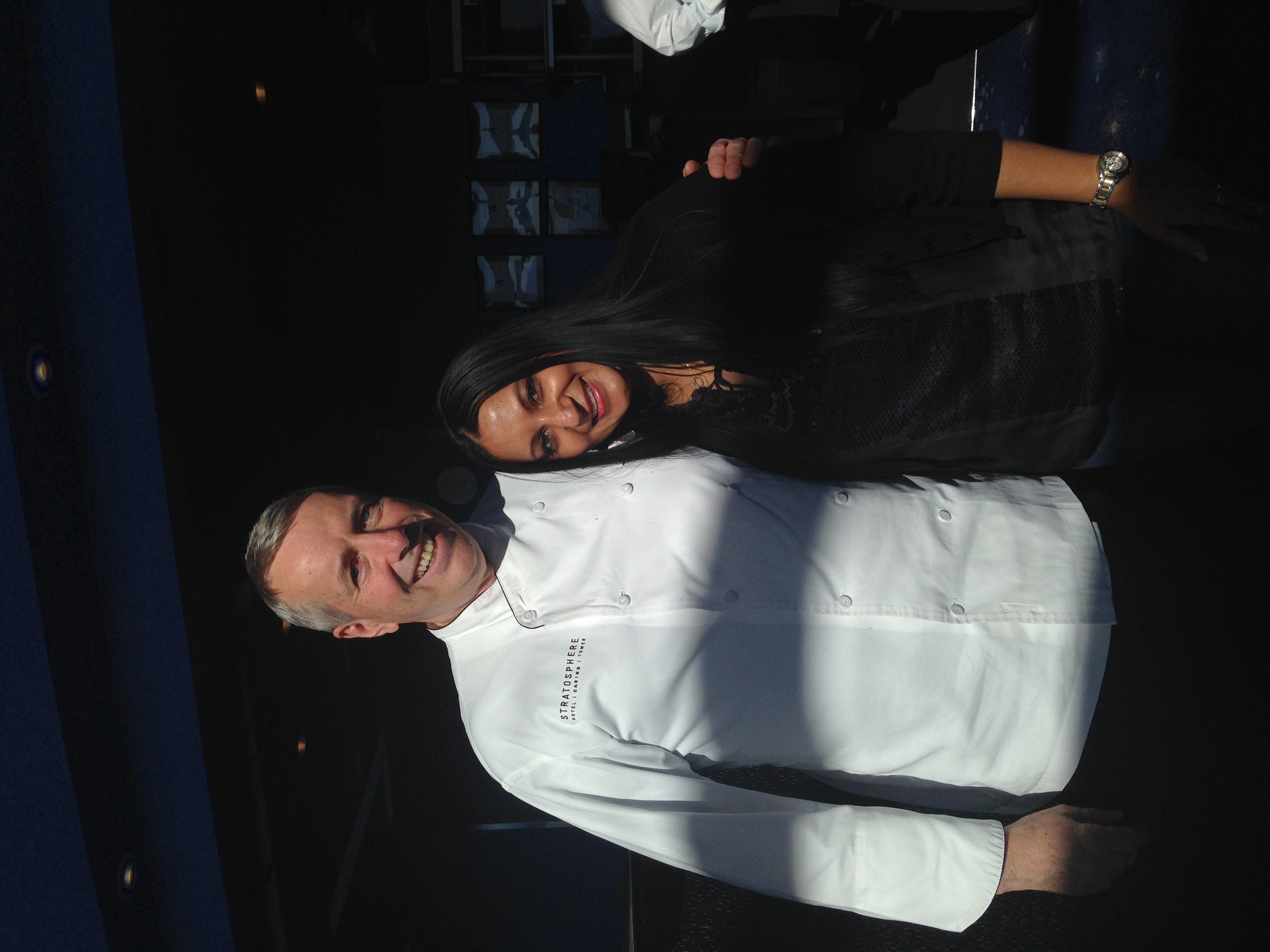 Chef Teena with Chef Claude of the Stratosphere, Las Vegas