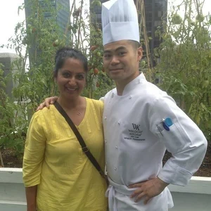 Chef Teena with a New York Ritz Carlton chef