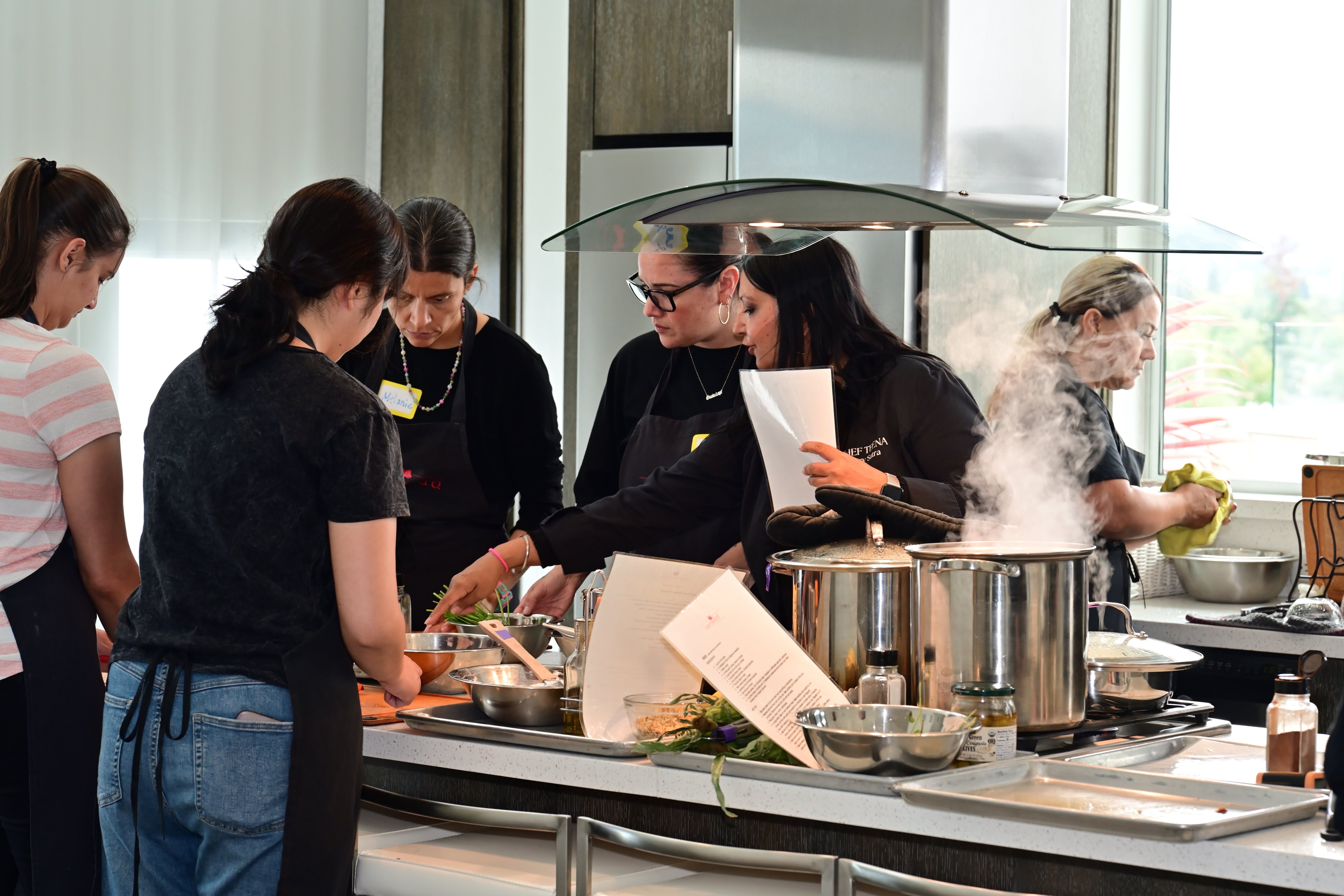 Corporate team-building cooking class with Chef Teena