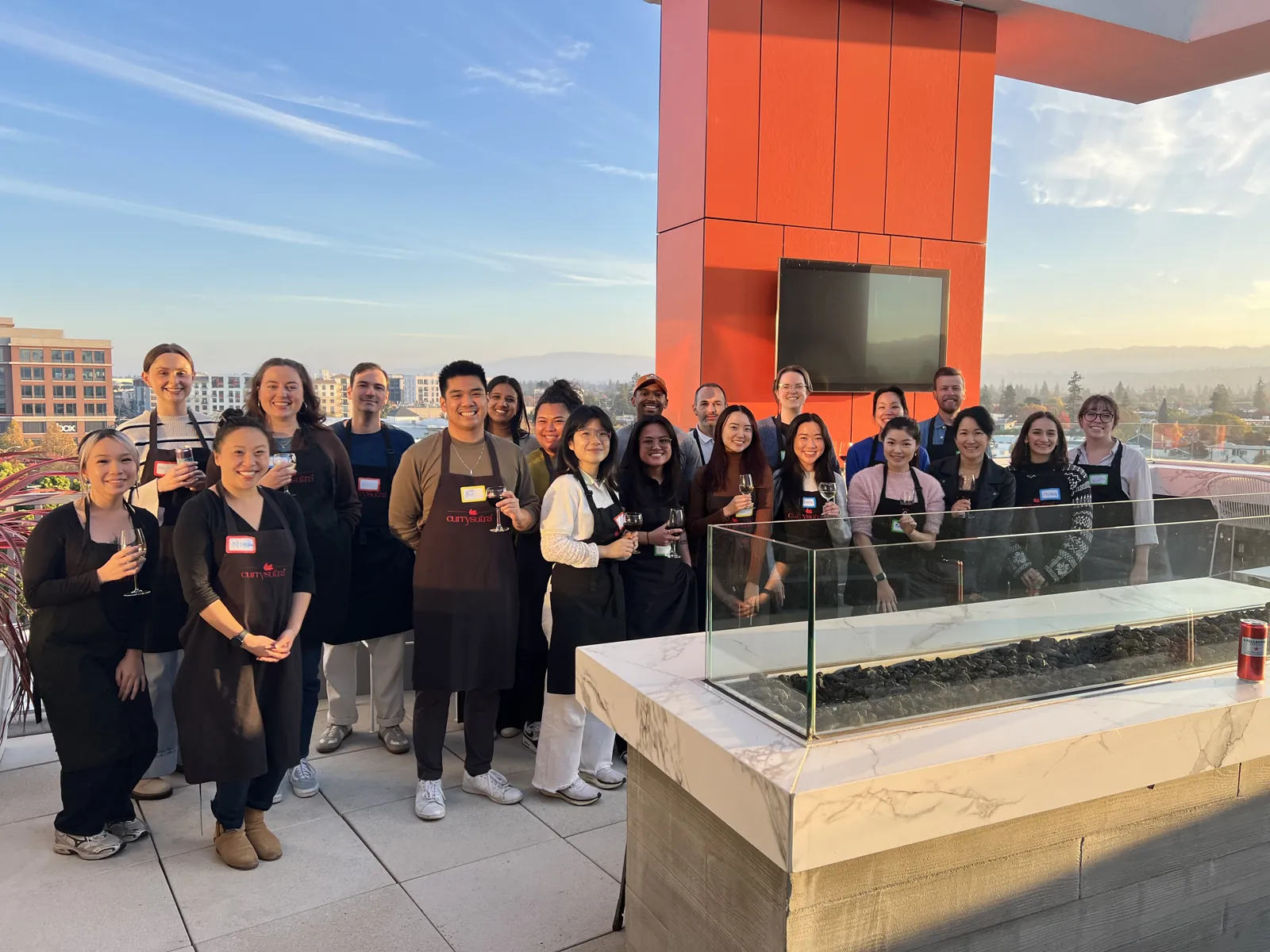 Currysutra team group photo on the rooftop at Eats Meets West Bowls