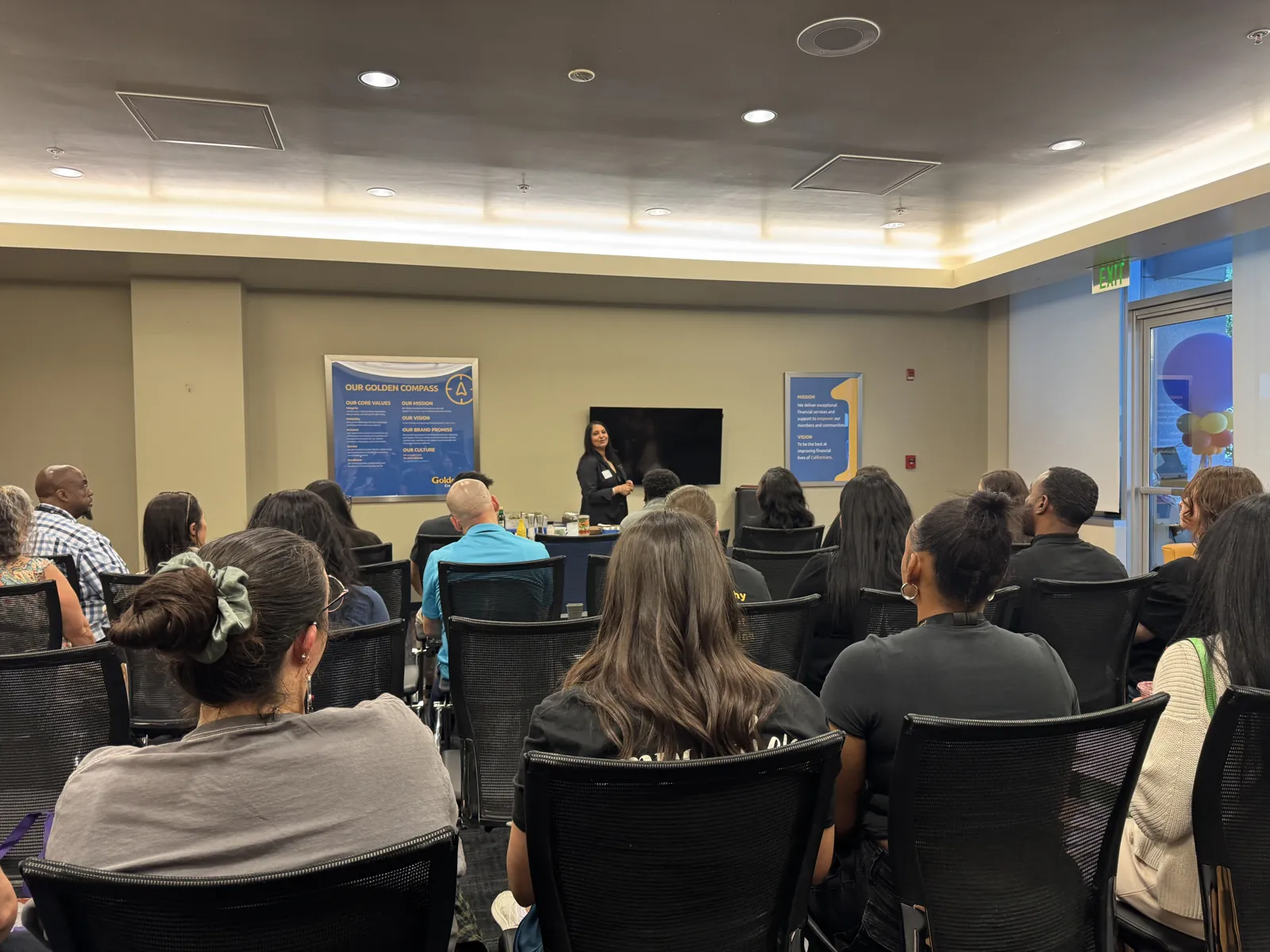 Nutrition education presentation to a corporate group