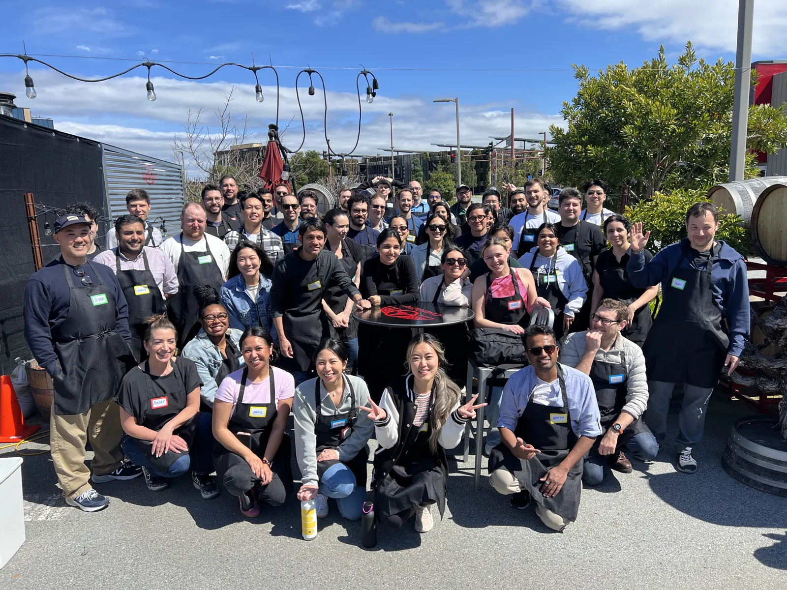 Large Currysutra team group photo at Auto Vino